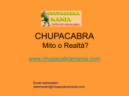 CHUPACABRA Mito o Realtà?