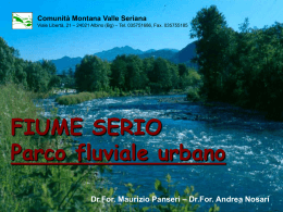 FIUME SERIO Parco fluviale urbano - Accessibilità e sostemibilità