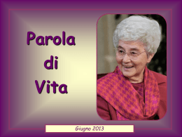Parola di Vita - Giugno 2013 - Santuario San Calogero Eremita