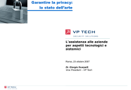Giorgio SCARPELLI, della VPTech S.p.A.