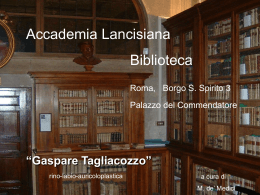 Gaspare Tagliacozzo - Accademia Lancisiana