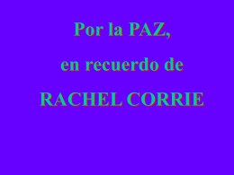 Dedicato a Rachel Corrie
