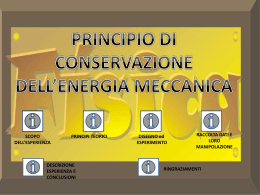 Principio conservazione Energia Meccanica