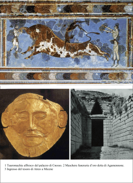 1 Tauromachia affresco del palazzo di Cnosso. 2