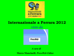 Internazionale a Ferrara 2012 visto da PressWeb