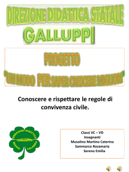 Diapositiva 1 - Scuola Galluppi