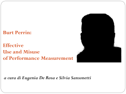 Effective Use and Misuse of Performance Measurement
