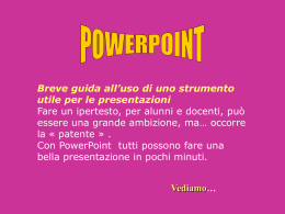 Fare una presentazione con Power Point