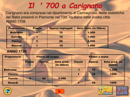 Il ` 700 a Carignano