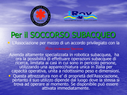 R.O.V. Remotely Operated Vehicle - Protezione Civile Sinistra Piave
