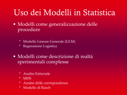 Uso dei modelli in statistica