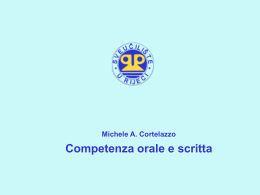 Diapositiva 1 - Michele A. Cortelazzo