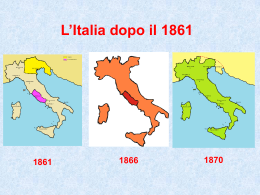Capitolo 19) L`Italia dopo il 1861