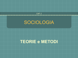 Teorie e metodi in sociologia