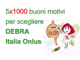 5x1000 - DEBRA Italia Onlus