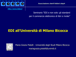 EDI all`Università di Milano Bicocca