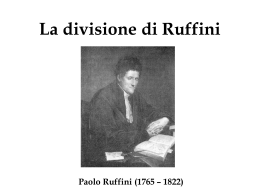 Una presentazione di PowerPoint dedicata alla divisione di Ruffini
