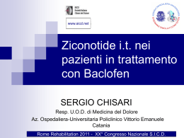 Associazione Ziconotide e Baclofen nel