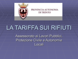 Diapositiva 1 - Provincia autonoma di Trento