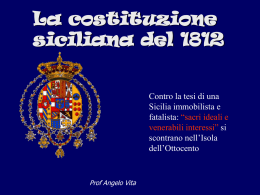 La costituzione siciliana del 1812