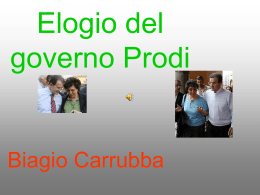 Elogio del governo Prodi