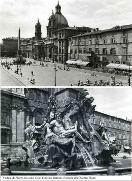Veduta di Piazza Navona. Gian Lorenzo Bernini