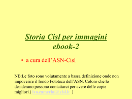 Storia Cisl per immagini.Ebook