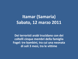 Itamar (Samaria) Saturday, March 12, 2011