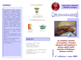 Anno 2008 - AMAS - Associazione Malattia di Alzheimer Sardegna