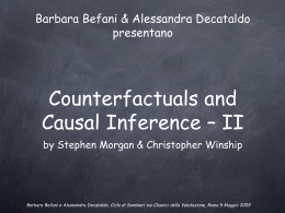 Counterfactuals and causal inference" di Morgan e Winship