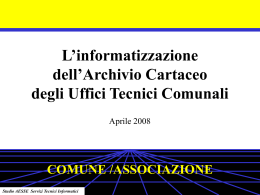 L`informatizzazione dell`Archivio Cartaceo degli Uffici Tecnici
