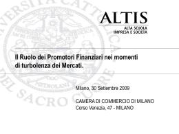 Dott. Elio Conti Nibali Presidente Anasf “Il Promotore Finanziario