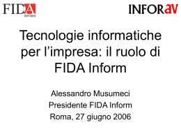 Tecnologie informatiche per l`impresa: il ruolo di FIDA