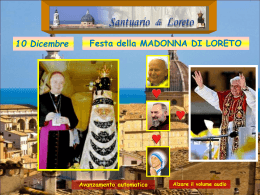 10 dicembre Madonna di Loreto