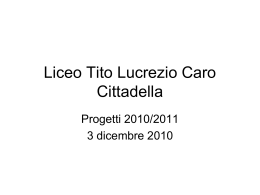 Clicca qui - Liceo "Tito Lucrezio Caro" di Cittadella