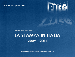 La Stampa in Italia 2009