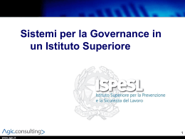 Sistemi per la Governance in un Istituto Centrale