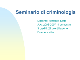Seminario di criminologia