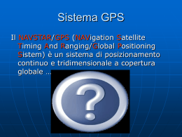 Sistema di posizionamento GPS
