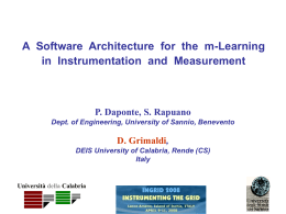 a software architecture for the m-learning in instrumentation and