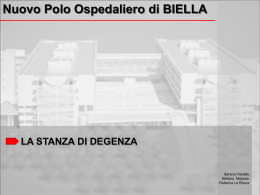 Nuovo Polo Ospedaliero di BIELLA – La stanza di degenza ZONA