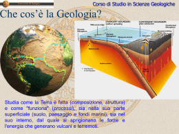 LAUREA TRIENNALE IN SCIENZE GEOLOGICHE