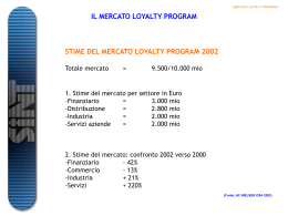 stime del mercato loyalty program 2002