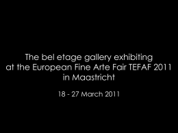 The bel etage gallery exhibiting at the European Fine Arte Fai
