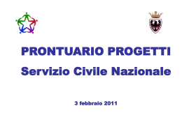 Diapositiva 1 - Servizio Civile