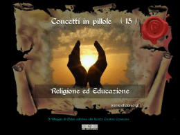 n. 15 - RELIGIONE ED EDUCAZIONE