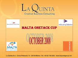 Malta One Tack Sailing Cup Tournament - TC