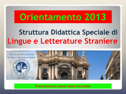 9 - Facoltà di lingue - Università degli Studi di Catania