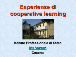Esperienze di cooperative learning - Istituto Pedagogico