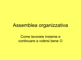 Assemblea organizzativa